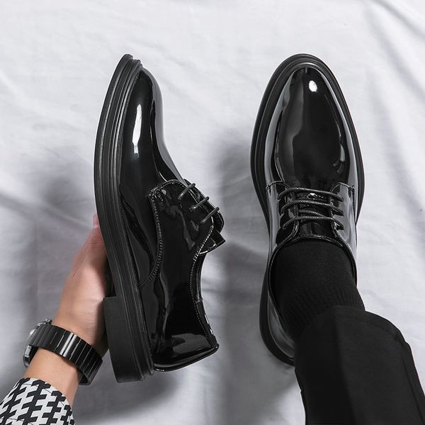 derby shoes men black pu lace-up round head daily business dress shoes comfortable wearable single shoes
derby shoes men black pu lace-up round head daily business dress shoes comfortable wearable single shoes