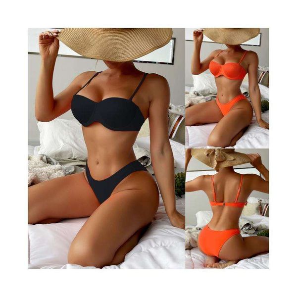 womens solid color split swimsuit sling backless outdoor direct supply, White;black
womens solid color split swimsuit sling backless outdoor direct supply, White;black