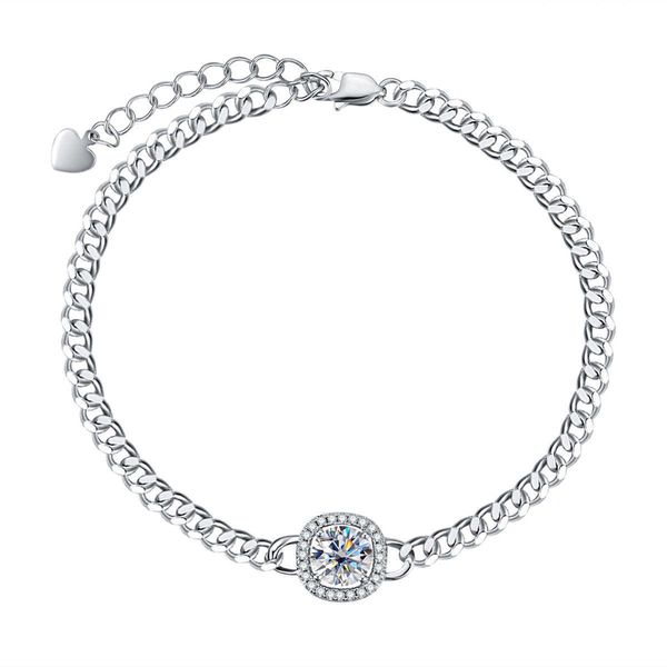 women jewelry cuban chain moissanite diamond bracelet 925 sterling silver 1ct stone cushion halo bracelet
women jewelry cuban chain moissanite diamond bracelet 925 sterling silver 1ct stone cushion halo bracelet