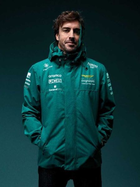 

New Season Mens Jackets Official Aston Martin Jacket Coat Amf1 2024 Mens 14 Fernando Alonso Jack Fans F1 Formula 1 Racing Suit Moto Windproof, Blue