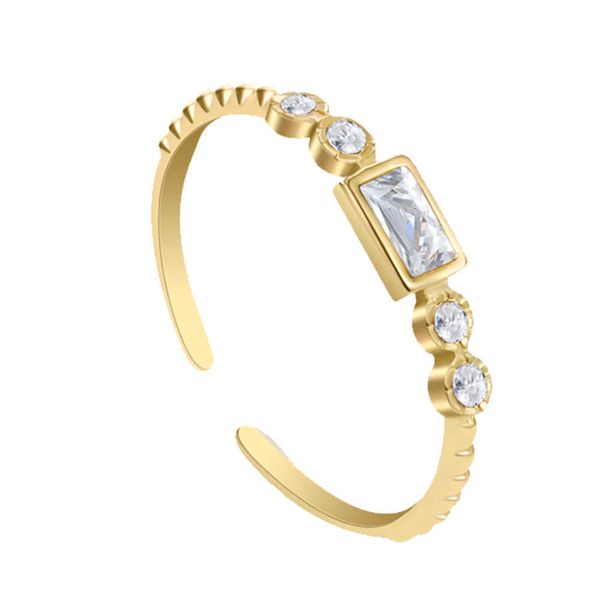 newly designed square zircon gold plated titanium steel open ring 2023 fashion stainless steel accessories jewelry for women, Silver
newly designed square zircon gold plated titanium steel open ring 2023 fashion stainless steel accessories jewelry for women, Silver