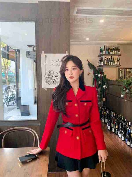 women's jackets designer high end early spring fashionable ancient castle sandba red velvet collar spliced wool coat 3ggc, Black;brown
women's jackets designer high end early spring fashionable ancient castle sandba red velvet collar spliced wool coat 3ggc, Black;brown