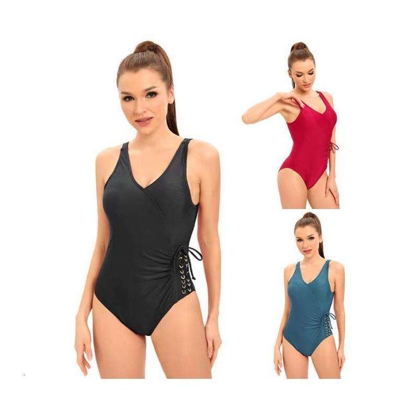 one piece swimsuit womens solid color adjustable shoulder strap side rope design fashion, White;black
one piece swimsuit womens solid color adjustable shoulder strap side rope design fashion, White;black