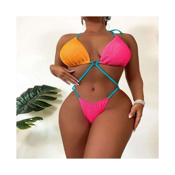 swimwear solid color matching bikini womens adjustable one piece swimsuit, White;black
swimwear solid color matching bikini womens adjustable one piece swimsuit, White;black