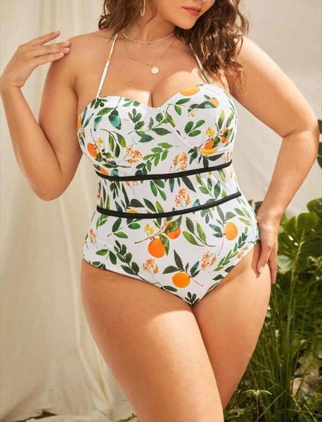 large size swimsuit for women one piece briefs halter lace up printed fat sister wholesale, White;black
large size swimsuit for women one piece briefs halter lace up printed fat sister wholesale, White;black