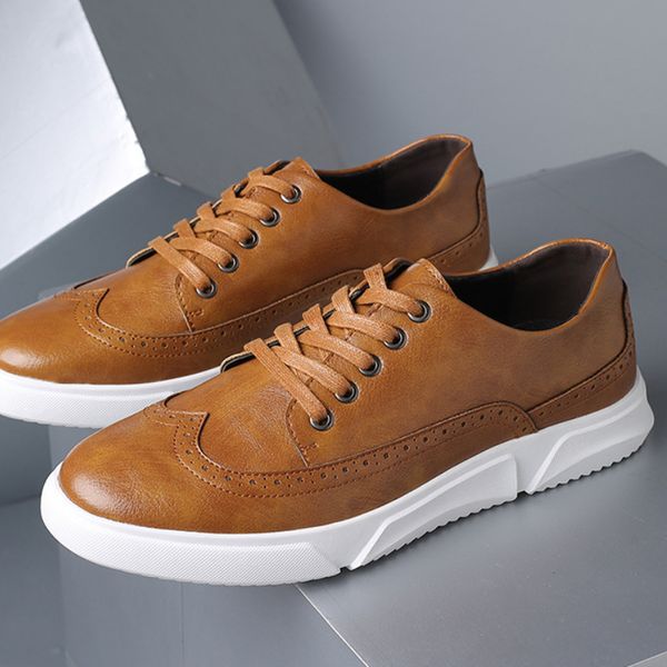 men casual shoes pu lace up solid color british style simple board shoes lace up block retro single shoes large size 39-48, Black
men casual shoes pu lace up solid color british style simple board shoes lace up block retro single shoes large size 39-48, Black