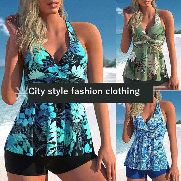 large size tankini women printed bikini skirt multi color split boxers cross shoulder strap womens swimsuit, White;black
large size tankini women printed bikini skirt multi color split boxers cross shoulder strap womens swimsuit, White;black