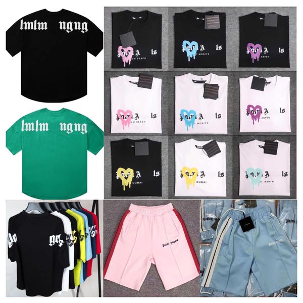 mens designer tshirt men's t-shirts palms spray love heart print short-sleeved t shirt fashion angels women graphic tees 82vm#, White;black 
mens designer tshirt men's t-shirts palms spray love heart print short-sleeved t shirt fashion angels women graphic tees 82vm#, White;black