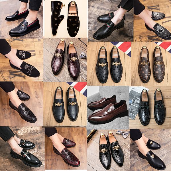 luxury brand designer tiger head metal buckle leffer shoes british style pointed men leather shoes gentleman formal business leather shoes, Black
luxury brand designer tiger head metal buckle leffer shoes british style pointed men leather shoes gentleman formal business leather shoes, Black