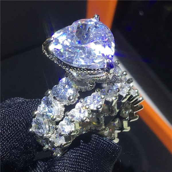 vintage heart shape white gold filled ring sets 8ct aaaaa cz stone engagement wedding band rings for women men fine jewelry, Slivery;golden
vintage heart shape white gold filled ring sets 8ct aaaaa cz stone engagement wedding band rings for women men fine jewelry, Slivery;golden