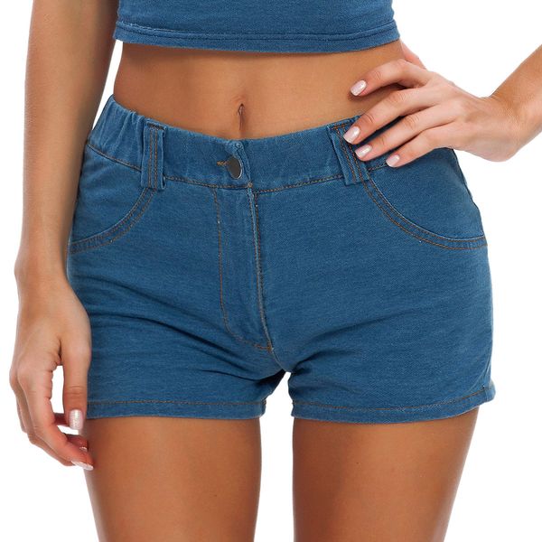 new arrivals women's denim shorts high waist stretch slim fit short jeans breathable fitness running shorts yoga pants, Blue
new arrivals women's denim shorts high waist stretch slim fit short jeans breathable fitness running shorts yoga pants, Blue