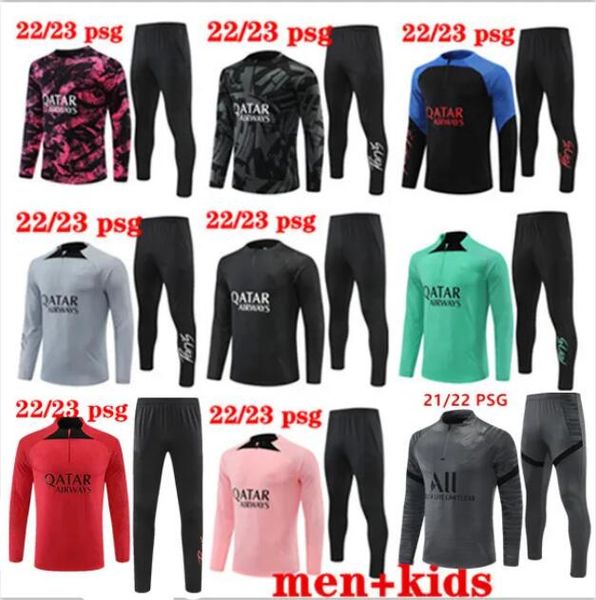 22 23 mbappe psgs soccer tracksuit maillots 2023 paris men kids training suit kit sets enfants football kit uniform jacket chandal futbol su, Black
22 23 mbappe psgs soccer tracksuit maillots 2023 paris men kids training suit kit sets enfants football kit uniform jacket chandal futbol su, Black