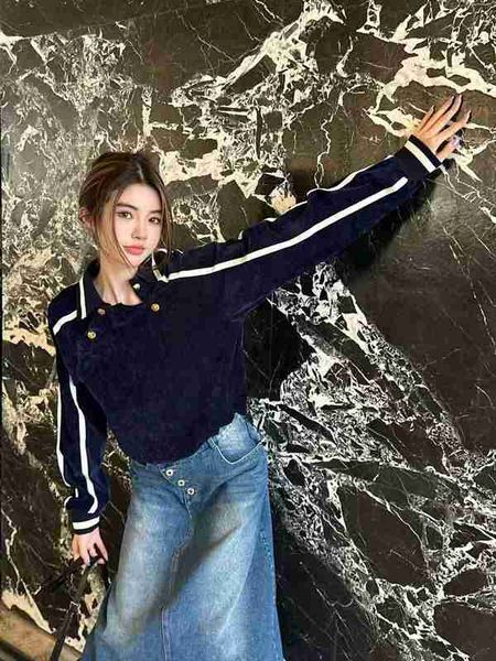 women's hoodies & sweatshirts designer high end new product advanced contrast panel polo neck drawstring short sweater xguk, Black
women's hoodies & sweatshirts designer high end new product advanced contrast panel polo neck drawstring short sweater xguk, Black