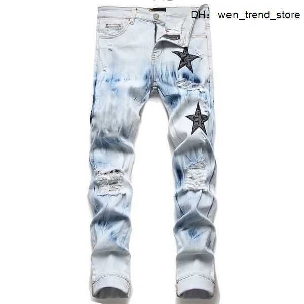 2023 new designer jeans rips skinny for men ripped mens pants holes denim man straight leg slim fit zipper fashion a1g4, Blue
2023 new designer jeans rips skinny for men ripped mens pants holes denim man straight leg slim fit zipper fashion a1g4, Blue