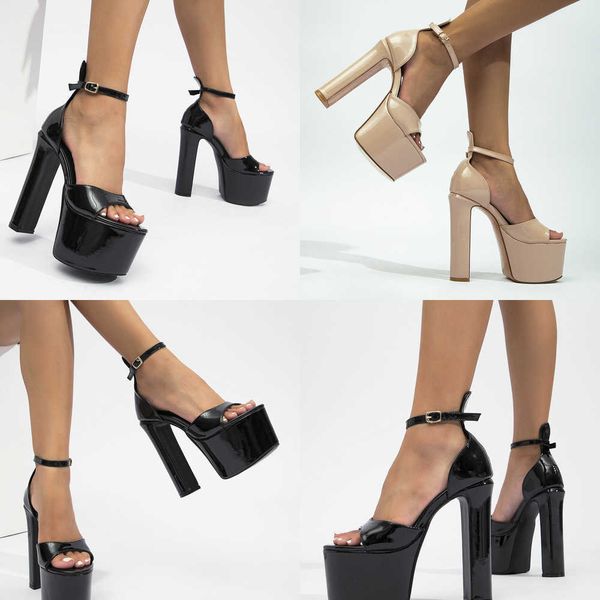summer sandals rome style chunky high heels women designer patent leather open toe gladiator buckle strap pumps shoes 230511, Black
summer sandals rome style chunky high heels women designer patent leather open toe gladiator buckle strap pumps shoes 230511, Black