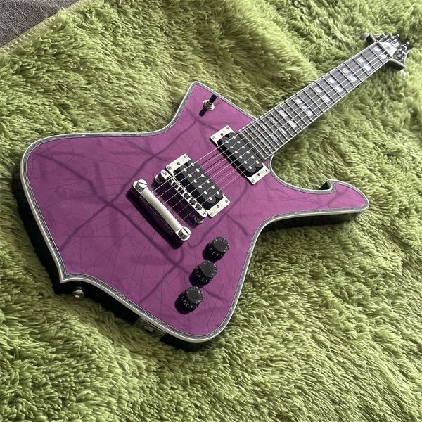 custom iceman paul stanley style purple mirror electric guitar pickguard with abalone body binding and chrome hardware
custom iceman paul stanley style purple mirror electric guitar pickguard with abalone body binding and chrome hardware