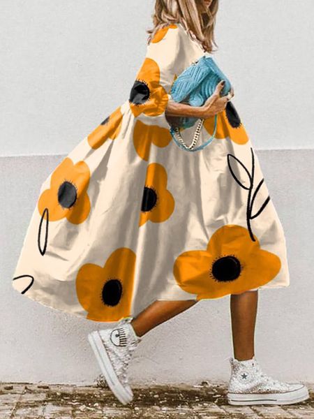 women vintage o-neck floral print loose a-line dress half sleeve party dress autumn elegant fashion ladies dresses vestidos, Black;gray
women vintage o-neck floral print loose a-line dress half sleeve party dress autumn elegant fashion ladies dresses vestidos, Black;gray