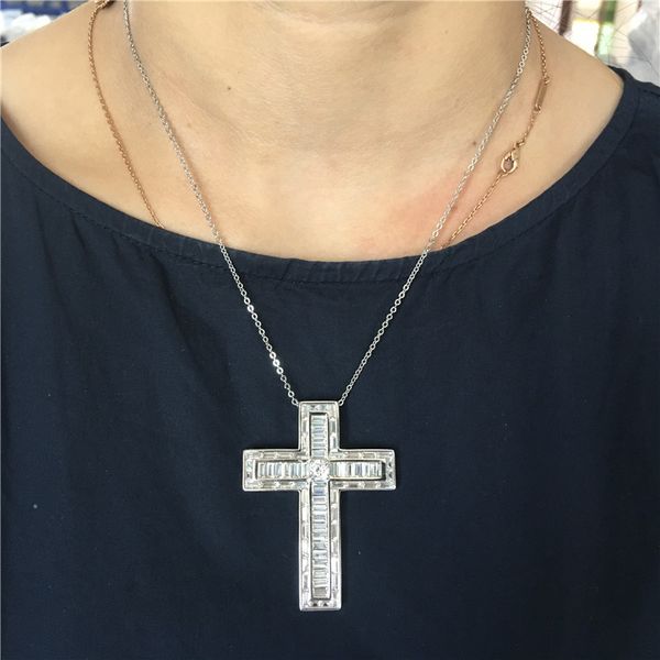 vecalon handmade big cross pendant 925 sterling silver princess cut cz stone cross pendant necklace for women men party jewelry
vecalon handmade big cross pendant 925 sterling silver princess cut cz stone cross pendant necklace for women men party jewelry