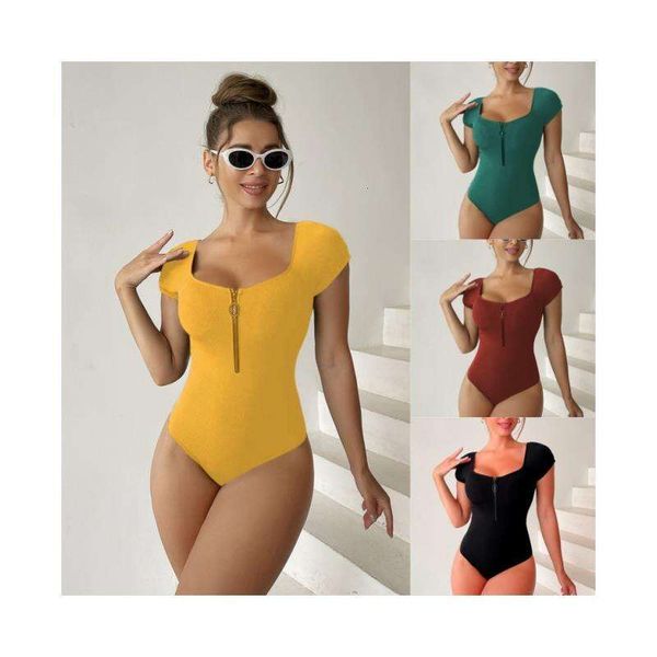 womens solid color one piece swimsuit backless quick drying zipper swimming suit way, White;black
womens solid color one piece swimsuit backless quick drying zipper swimming suit way, White;black