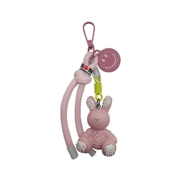 summer new braid rope diamond rabbit keychain cute candy color vehicle key chain package pendant gift, Silver
summer new braid rope diamond rabbit keychain cute candy color vehicle key chain package pendant gift, Silver