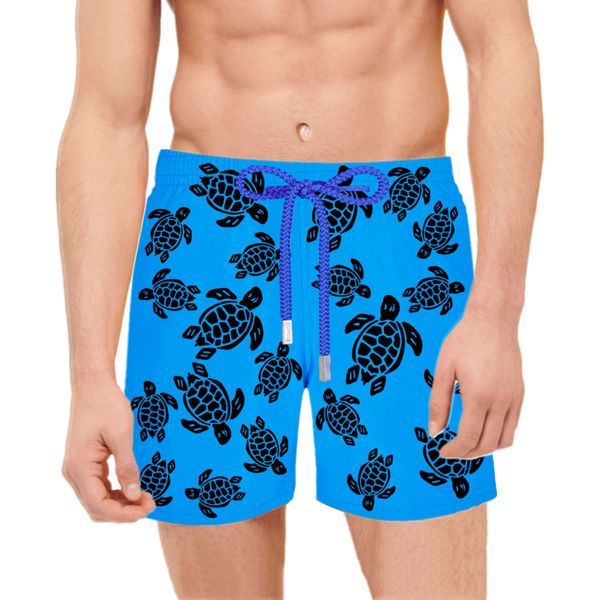 

herringbones vilebrequin spandex shorts men swimwear turtles summer casual shorts loose fit version wksp, White;black