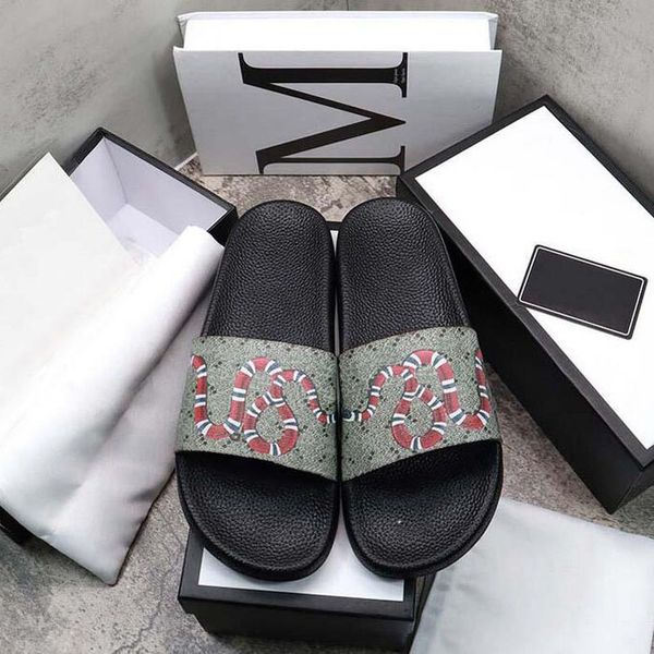 designer slides women man slippers luxury sandals brand sandals real leather flip flop flats slide casual shoes sneakers boots by, Black