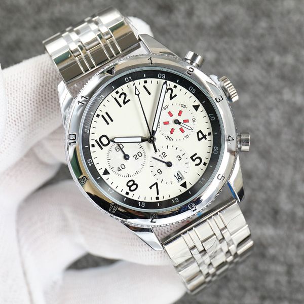 new men's watch designer watch fashion luxury automatic watch avi series leather multi-function quartz chronograph movement casual busi, Slivery;brown
new men's watch designer watch fashion luxury automatic watch avi series leather multi-function quartz chronograph movement casual busi, Slivery;brown