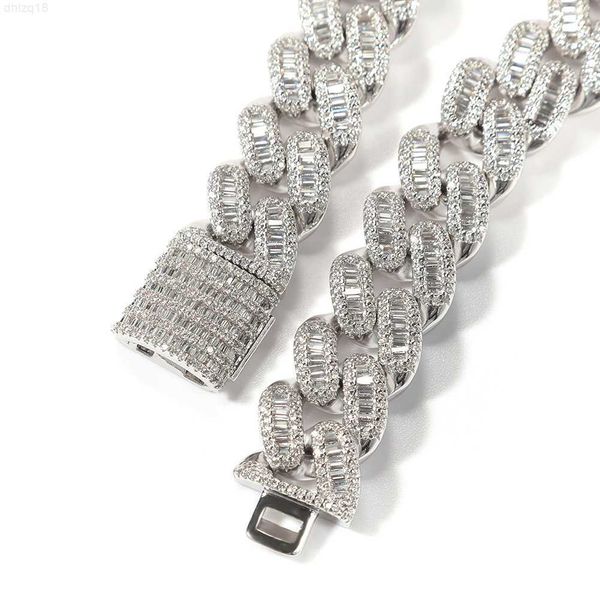 hip hop jewelry fashion 14mm copper prong set t square zircon 3 rows gold plated iced out miami cuban necklace, Silver
hip hop jewelry fashion 14mm copper prong set t square zircon 3 rows gold plated iced out miami cuban necklace, Silver