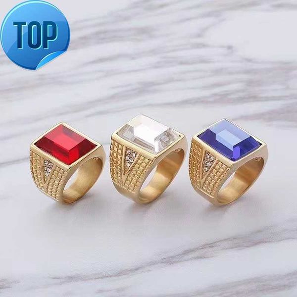 3 colors square shape zircon fashion rings party stainless steel ring wholesale vintage for women men band jewelry, Silver
3 colors square shape zircon fashion rings party stainless steel ring wholesale vintage for women men band jewelry, Silver