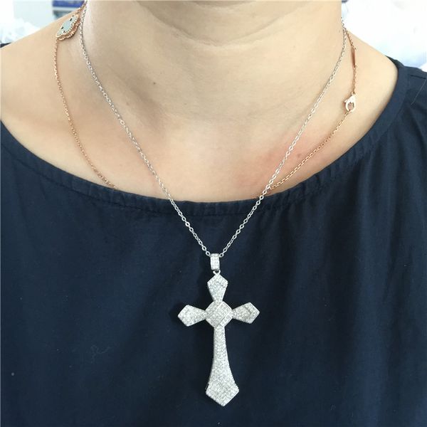 vecalon luxury long cross pendant 925 sterling silver pave cz stone wedding cross pendant necklace for women men party jewelry
vecalon luxury long cross pendant 925 sterling silver pave cz stone wedding cross pendant necklace for women men party jewelry