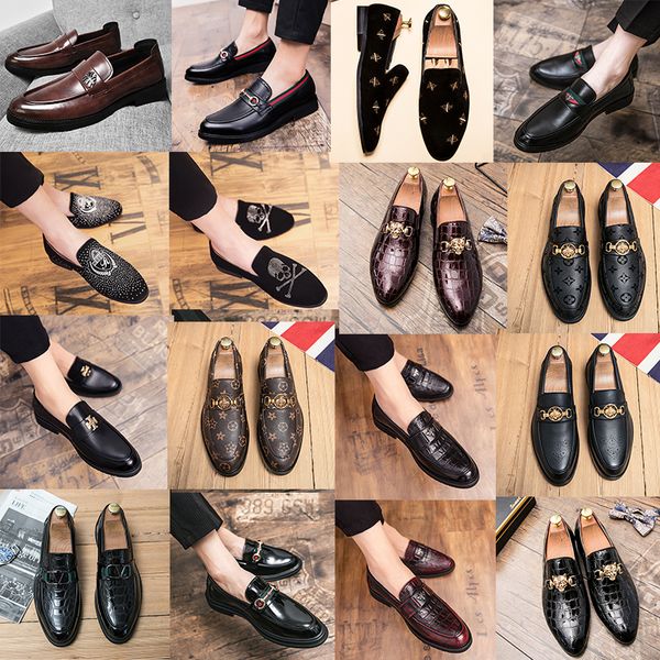 luxury brand designer horsebit decorative leffer shoes soft leather men glossy casual shoes black brown gentleman formal business leather sh
luxury brand designer horsebit decorative leffer shoes soft leather men glossy casual shoes black brown gentleman formal business leather sh