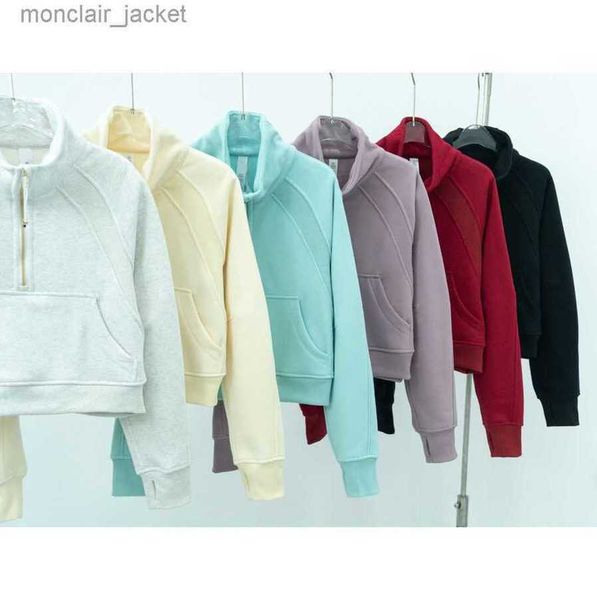 designer lululemens women jacket women's standing neck sweater pullover high neck half zip plush sweater loose, Black;brown
designer lululemens women jacket women's standing neck sweater pullover high neck half zip plush sweater loose, Black;brown