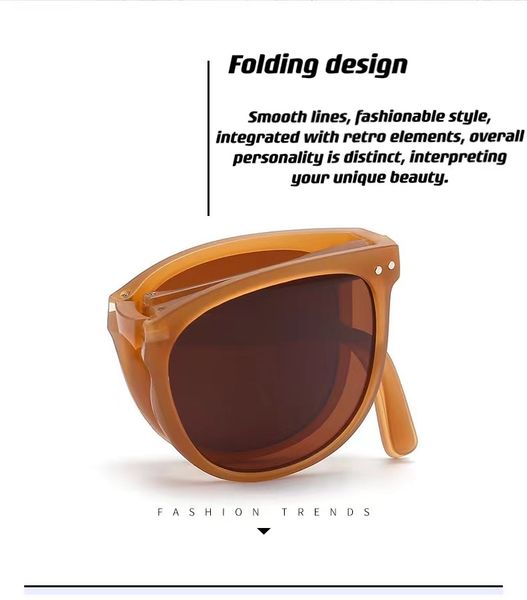 new designer foldable sunglasses for women, fashionable and easy to store, high-quality outdoor uv resistant sunglasses, White;black
new designer foldable sunglasses for women, fashionable and easy to store, high-quality outdoor uv resistant sunglasses, White;black