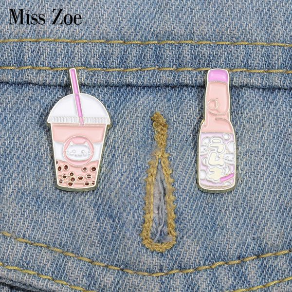 cat strawberry drink enamel pins custom pink bottle brooches lapel badges cartoon cute animal jewelry gift for kids girls, Gray
cat strawberry drink enamel pins custom pink bottle brooches lapel badges cartoon cute animal jewelry gift for kids girls, Gray