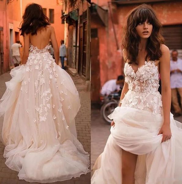 tulle sweetheart high low champagne wedding dress with low back vestido de noiva manga comprida vestido para casamento, White
tulle sweetheart high low champagne wedding dress with low back vestido de noiva manga comprida vestido para casamento, White