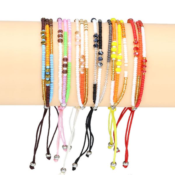 

Bohemian Style Multilayer Colorful Glass Beads Seedbeads Bracelet Jewelry for Woven Gift