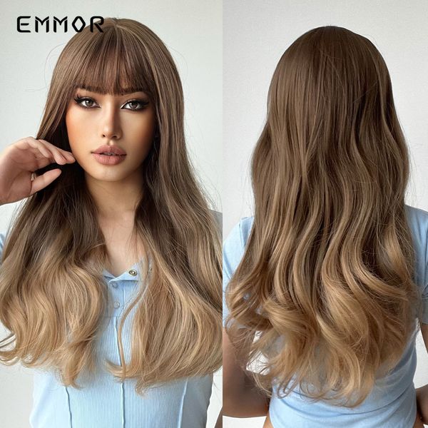 synthetic ombre brown to blonde wigs natural blonde wavy hair wig for women cosplay orange-brown daily wigs with bangsfactory direct, Black
synthetic ombre brown to blonde wigs natural blonde wavy hair wig for women cosplay orange-brown daily wigs with bangsfactory direct, Black