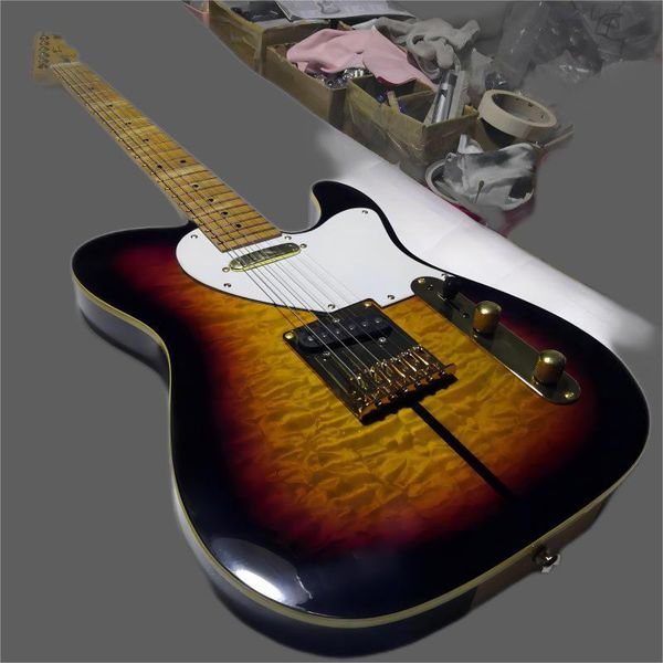 custom flame maple neck & fingerboard merle haggard tuff dog tele tl tobacco sunburst quilted maple electric guitar white pearl tuners
custom flame maple neck & fingerboard merle haggard tuff dog tele tl tobacco sunburst quilted maple electric guitar white pearl tuners