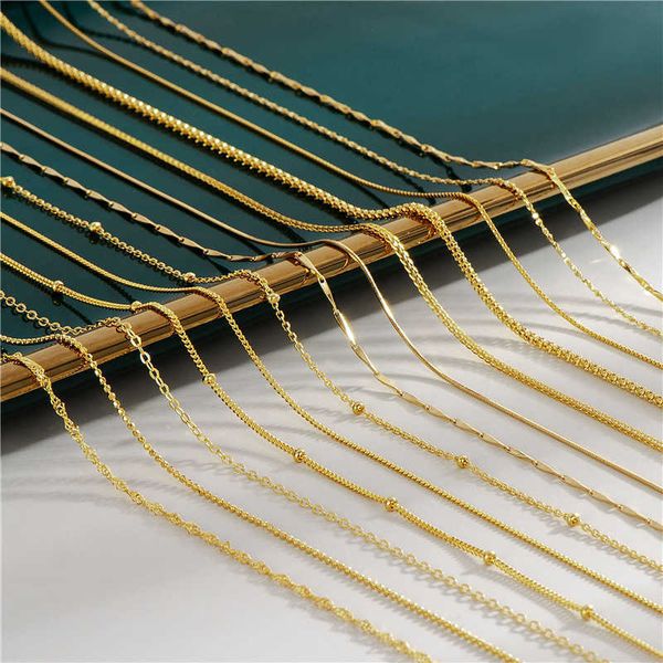 s925 sterling silver plated 18k gold chain necklace simple basic silver chain cross chopin box o chain wholesale jewelry 925
s925 sterling silver plated 18k gold chain necklace simple basic silver chain cross chopin box o chain wholesale jewelry 925
