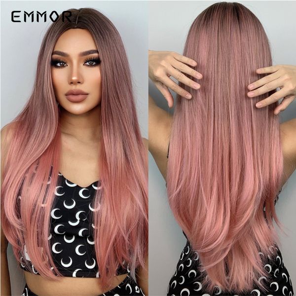 ombre brown to pink wig for women synthetic natural straight long wigs heat resistant fiber cosplay party fashion hair wigfacto, Black
ombre brown to pink wig for women synthetic natural straight long wigs heat resistant fiber cosplay party fashion hair wigfacto, Black