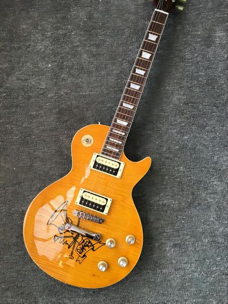 custom 1959 r9 yellow retro flame maple-lp electric guitar, slash signature guitar456
custom 1959 r9 yellow retro flame maple-lp electric guitar, slash signature guitar456