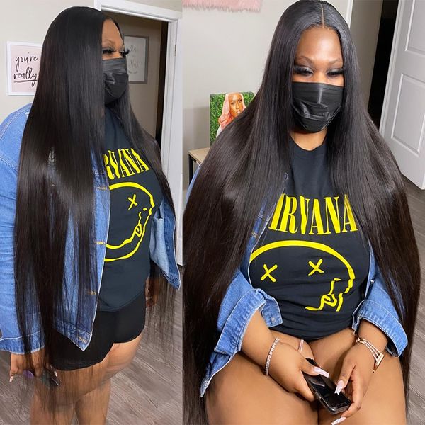 bone straight lace front wig 30 40 inch transparent brazilian wigs human hair for women 13x4 glueless hd lace frontal wig, Black;brown
bone straight lace front wig 30 40 inch transparent brazilian wigs human hair for women 13x4 glueless hd lace frontal wig, Black;brown