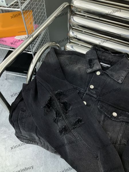xinxinbuy men designer coat jacket paris destroyed graffiti denim long sleeve women blue black white s-2xl, Black;brown
xinxinbuy men designer coat jacket paris destroyed graffiti denim long sleeve women blue black white s-2xl, Black;brown