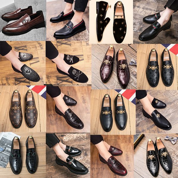 luxury brand designer bee metal buckle decorative leffer shoes premium pattern men pointed casual shoes gentleman formal business leather sh, Black
luxury brand designer bee metal buckle decorative leffer shoes premium pattern men pointed casual shoes gentleman formal business leather sh, Black