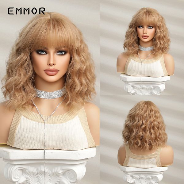 synthetic light brown bob wigs with bangs for women curly wavy wig party daily cosplay use heat resistant fibre hair wigsfactor, Black
synthetic light brown bob wigs with bangs for women curly wavy wig party daily cosplay use heat resistant fibre hair wigsfactor, Black