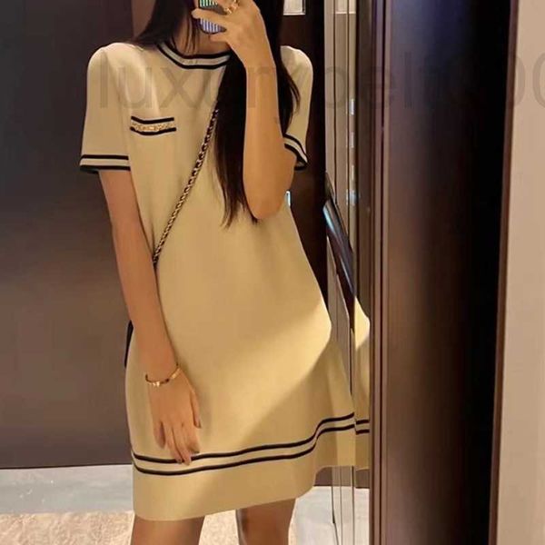 basic & casual dresses designer knitted beige round neck knitted short sleeved dress casual lazy style slimming skirt 2023 summer new 6q3h, Black;gray
basic & casual dresses designer knitted beige round neck knitted short sleeved dress casual lazy style slimming skirt 2023 summer new 6q3h, Black;gray