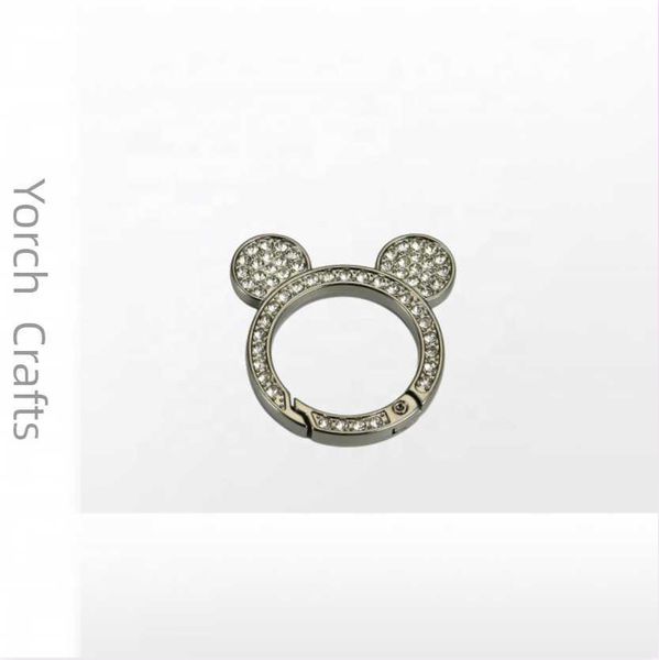 mickey head diamond spring ring multifunctional key chain zinc alloy hanging plated polished key ring, Silver
mickey head diamond spring ring multifunctional key chain zinc alloy hanging plated polished key ring, Silver