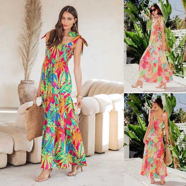 2023 new print casual halter dress beach resort style cake skirt dress, Black;gray
2023 new print casual halter dress beach resort style cake skirt dress, Black;gray