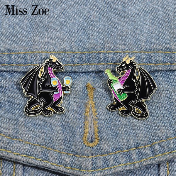dragon wine enamel pins custom funny animal and drink brooches lapel badges cartoon jewelry gift for kids friends, Gray
dragon wine enamel pins custom funny animal and drink brooches lapel badges cartoon jewelry gift for kids friends, Gray