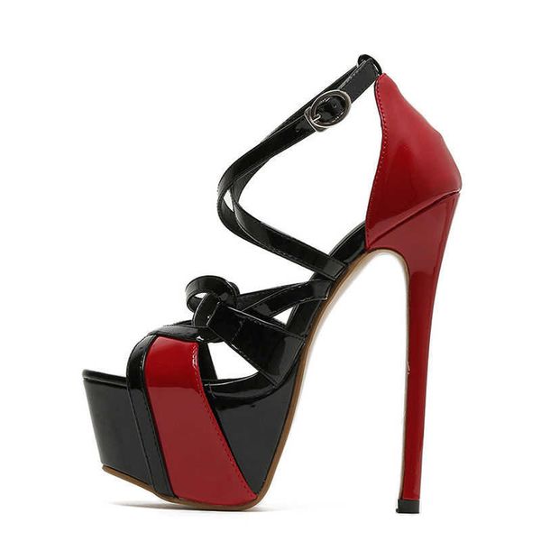 woman sandals fashion open toe patent leather women summer platform super high heels buckle strap party stripper shoes 230511, Black
woman sandals fashion open toe patent leather women summer platform super high heels buckle strap party stripper shoes 230511, Black